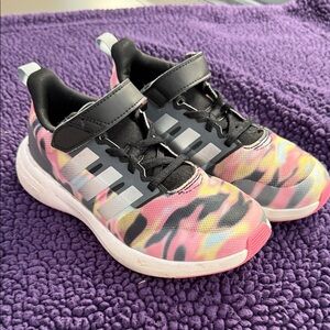 adidas Kids Pink Multi-Color Camo Sneakers